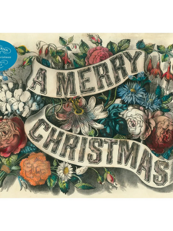 A merry christmas floral puzzle