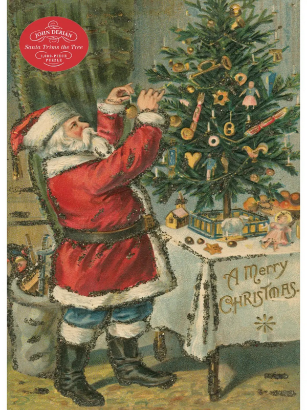 santa trims the tree puzzle