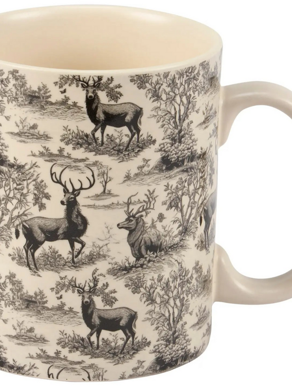 Deer Toile Mug