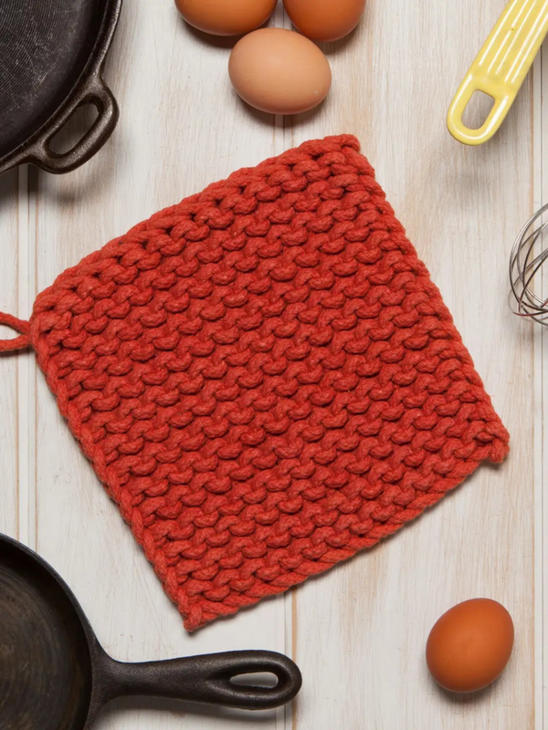 clay knit pot holder