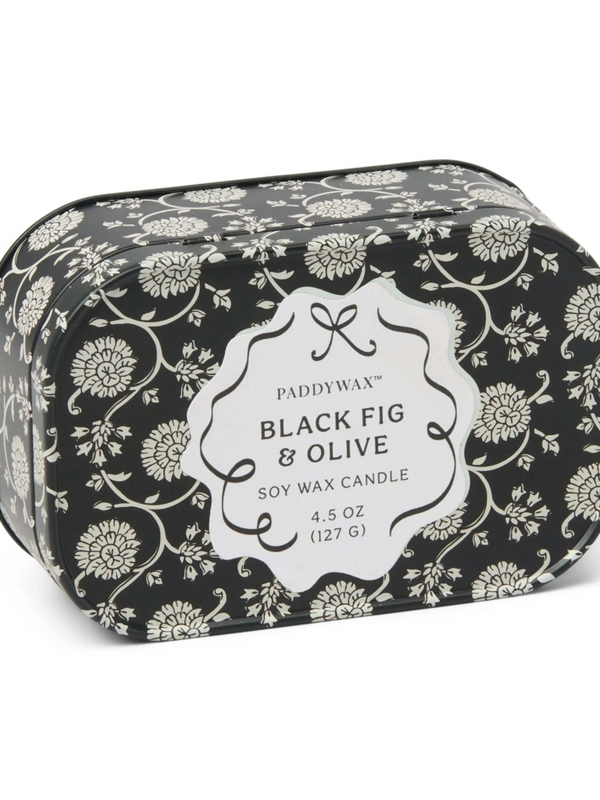 4.5OZ BLACK FIG AND OLIVE TIN CANDLE