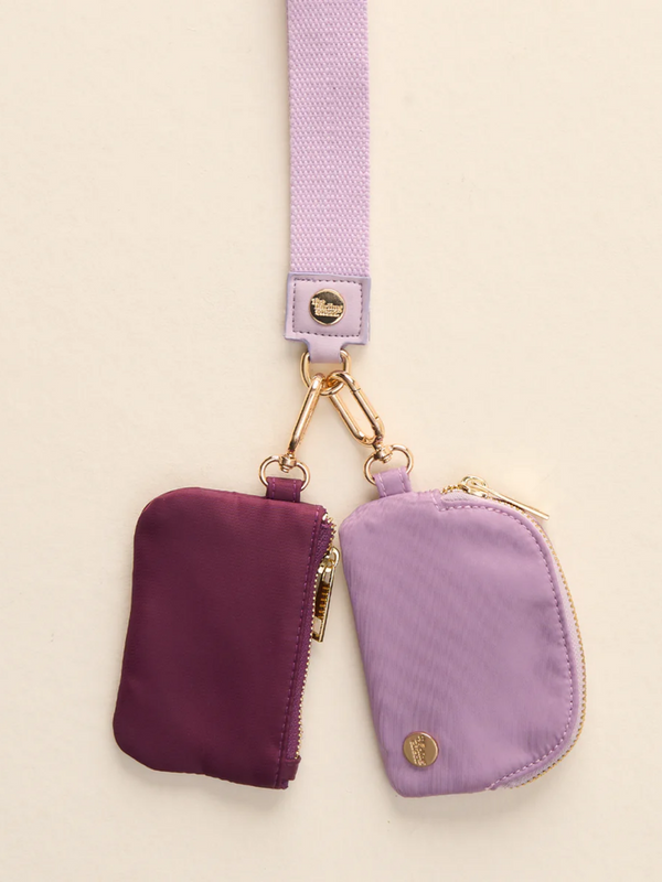 lilac duo wristlet