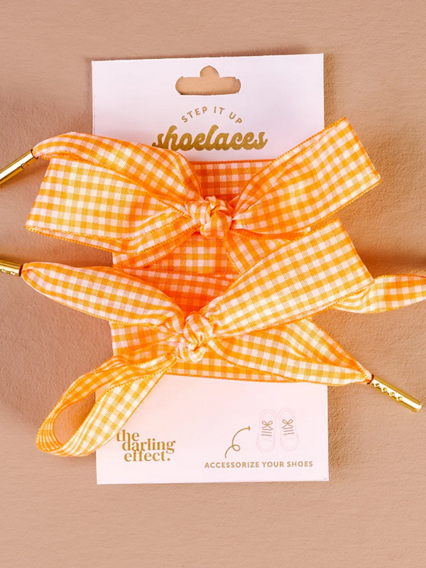 bright orange shoelaces