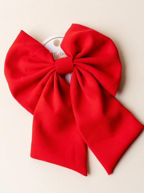 red hair bow clip
