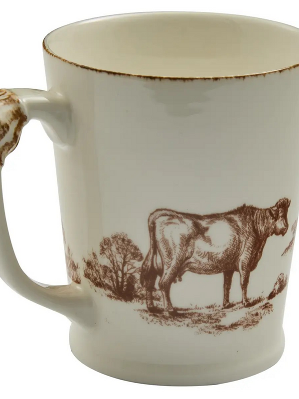 down on the farm toile mug