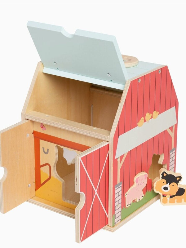 Wooden Barn with Animals