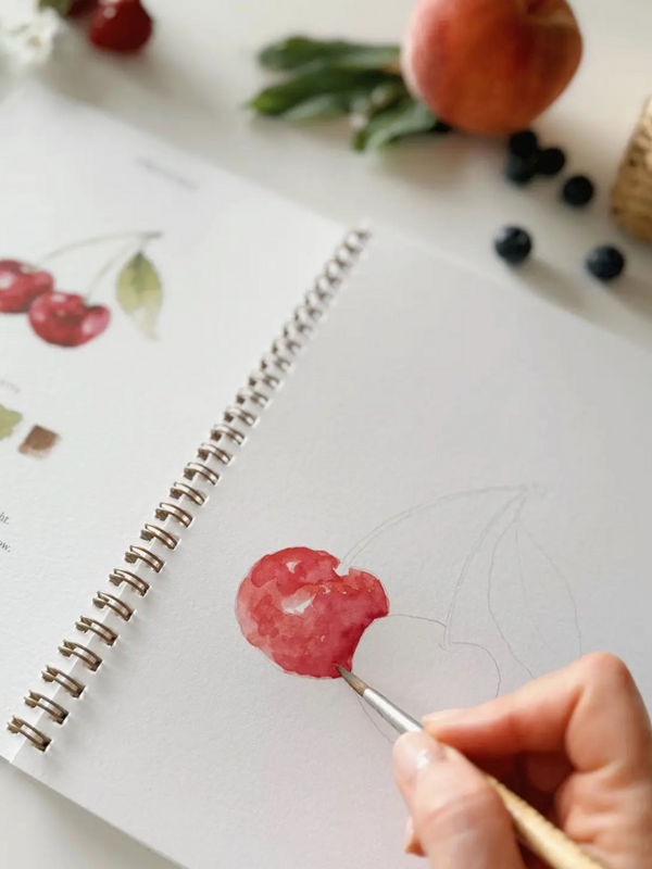 fruit watercolor workbook