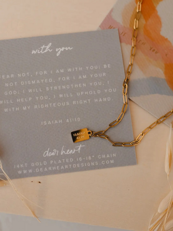 with you mini tag necklace