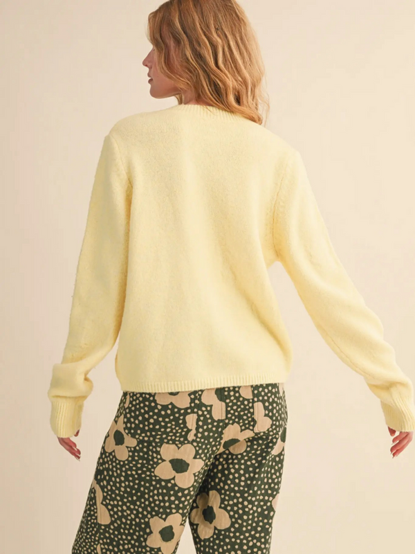 Butterscotch Marled Knit Cardigan