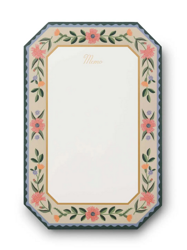 floral boarder memo pad