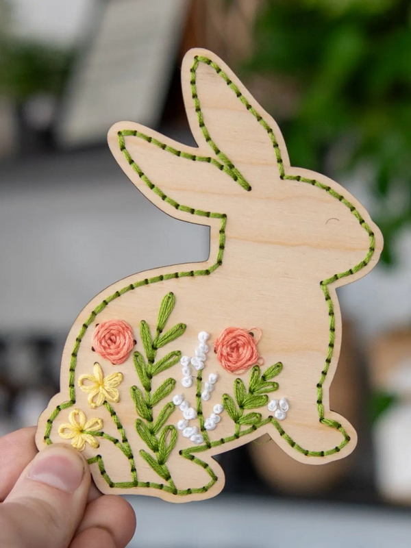 bunny embroidery kit