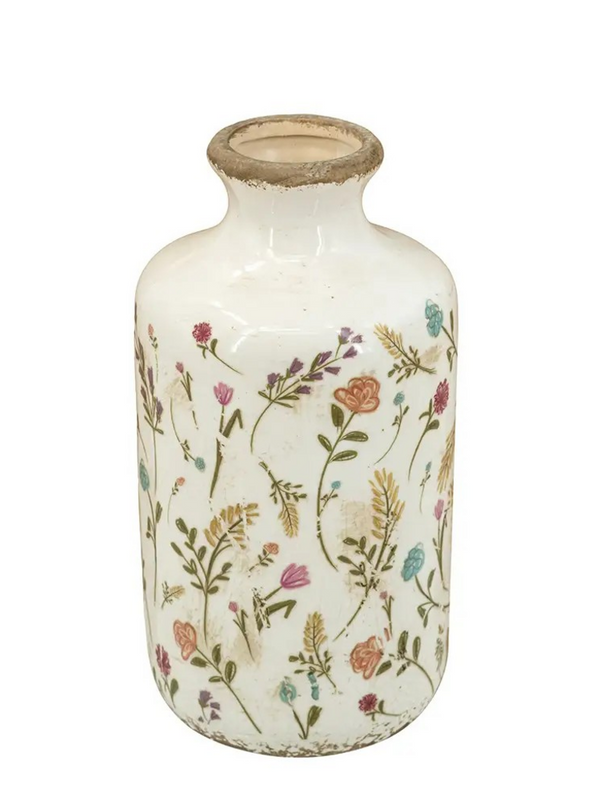 ceramic whimsical floral vase