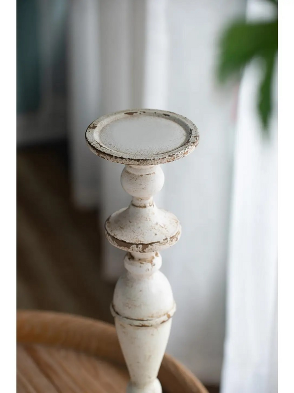 medium cream candlestick