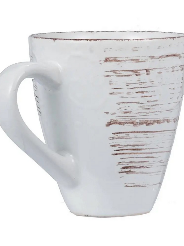 cream rustic flare mug
