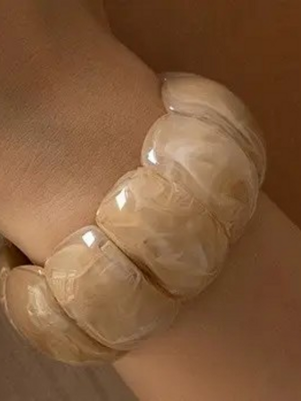 color block stretch cord bracelet