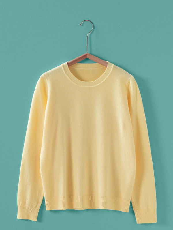 yellow soft blend crewneck pullover