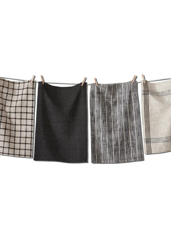 Black Woven Dishtowel Set