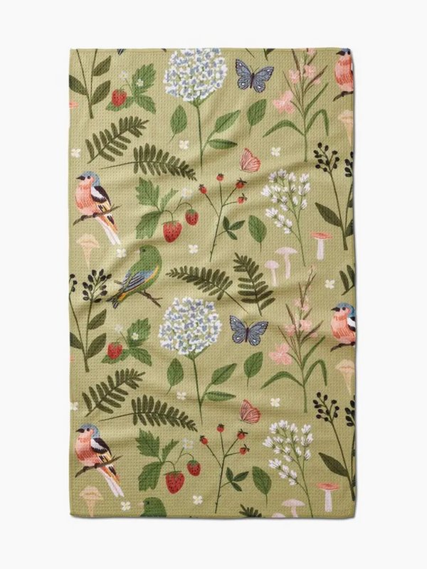 good green earth tea towel