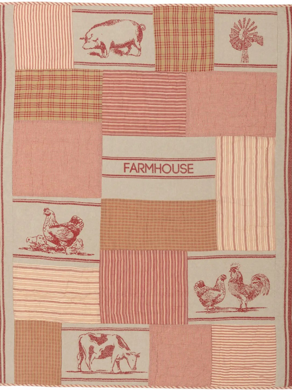 Red Mill Farm Quilted Throw