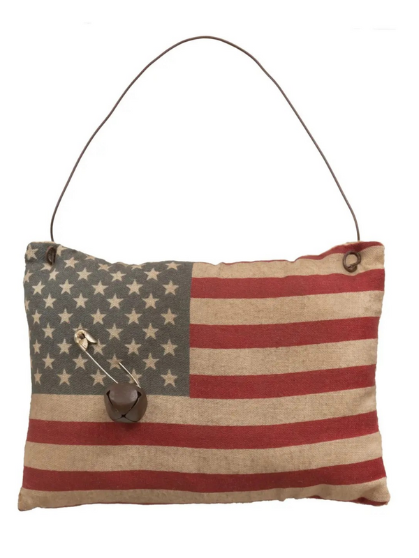 primitive flag pillow ornament