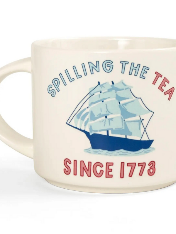 spilling the tea mug