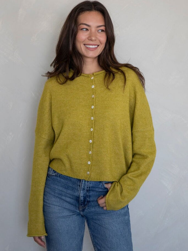 dijon yellow cardigan