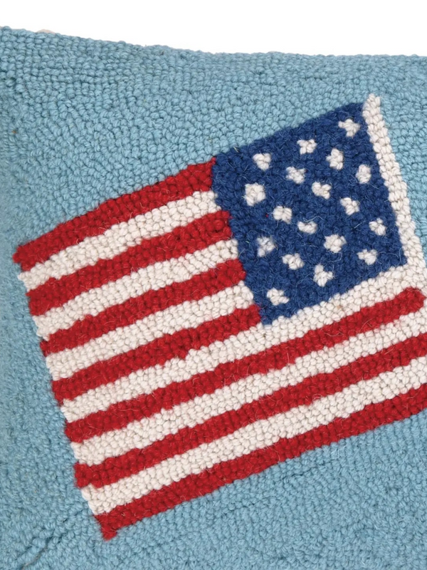 double American flags hook pillow