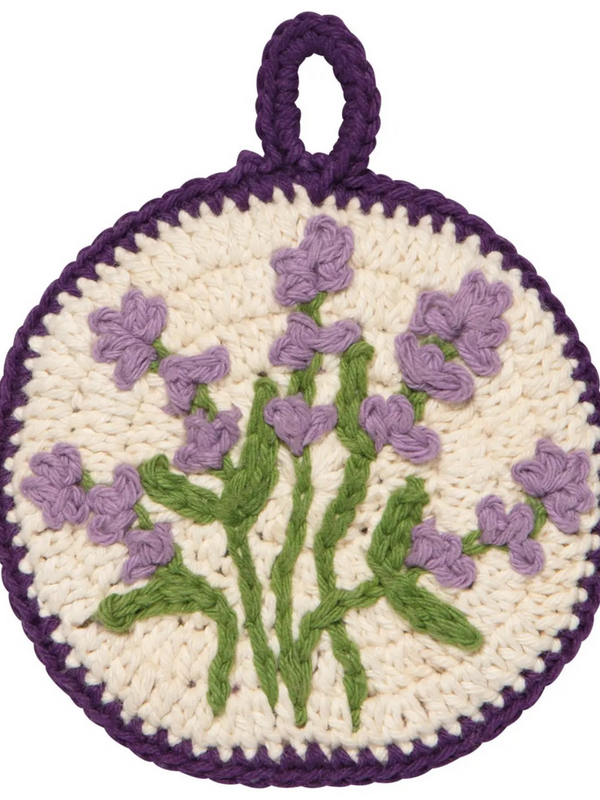 lavender crochet sponge