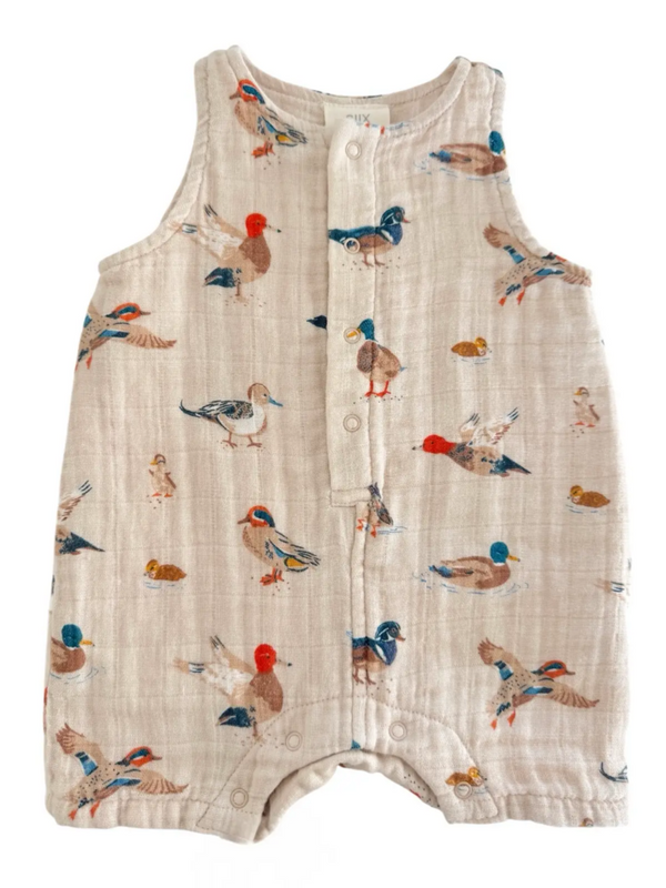 duck muslin shortie romper
