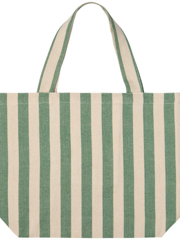 awning stripe tote bag