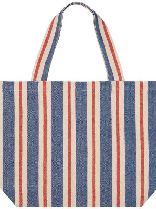 sailing stripe tote bag