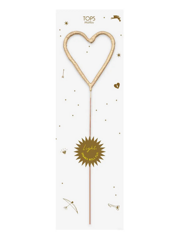 big gold heart sparkling candle