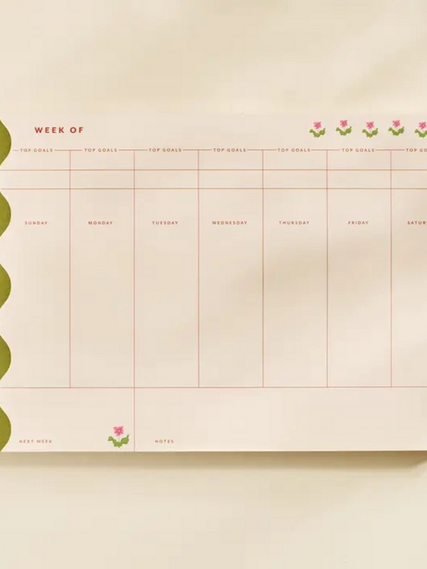 Garden Border Weekly Plan Notepad