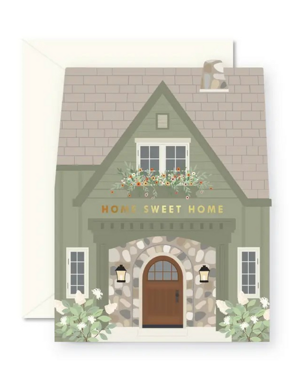 Green Home Sweet Home Folded Greeting