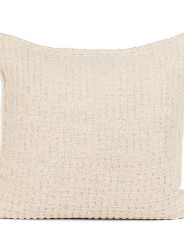 Overstitch Square Pillow-Beige-20"Sq