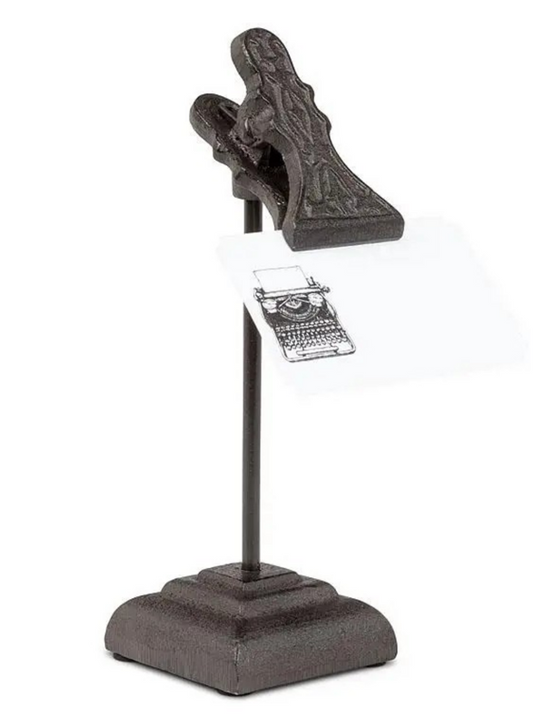 Table Note Clip-Brown-7"H