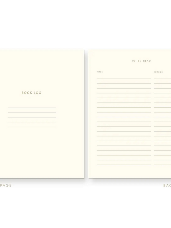 Gingham Pattern Book Log Reading Journal