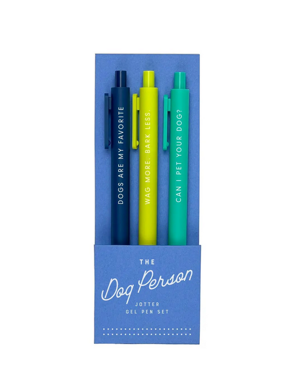 The Dog Person Jotter Gel Pen: Set of 3