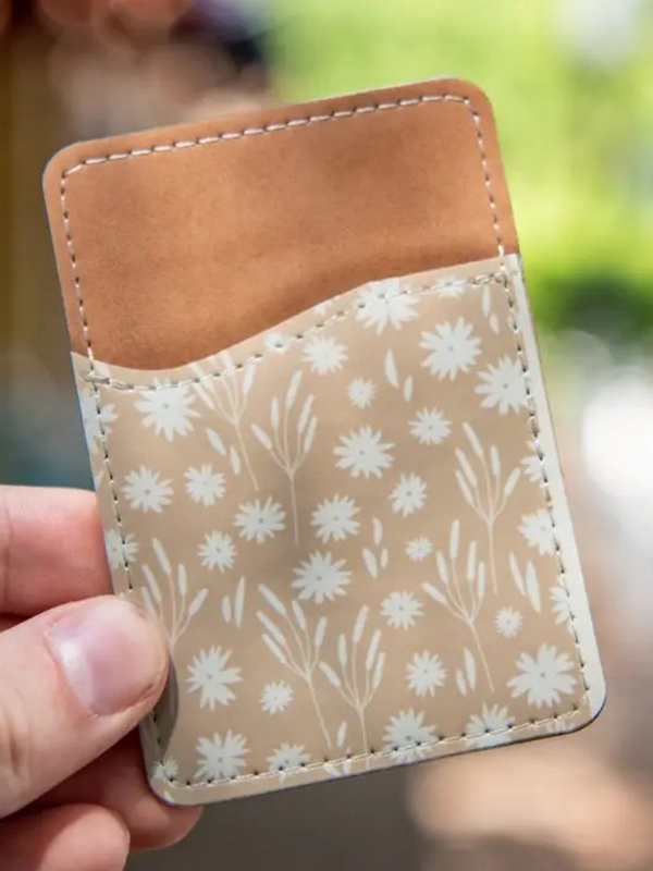 retro flower pattern phone wallet