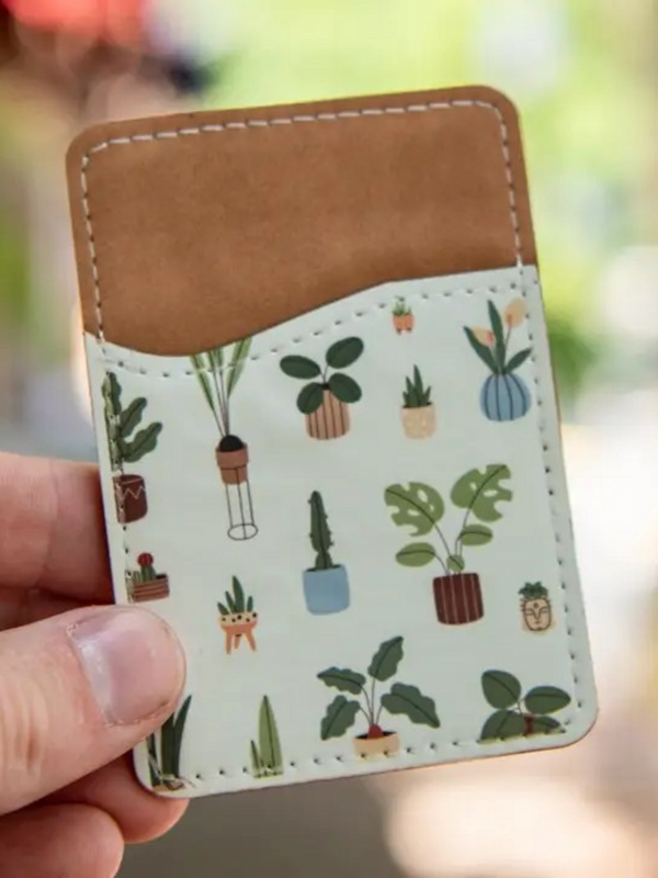 houseplant pattern phone wallet