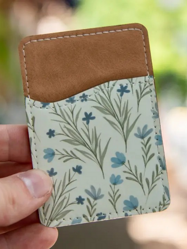 wildflower whisper pattern phone wallet