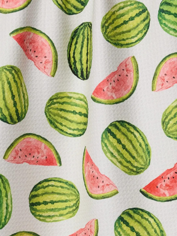 melon market tea towel