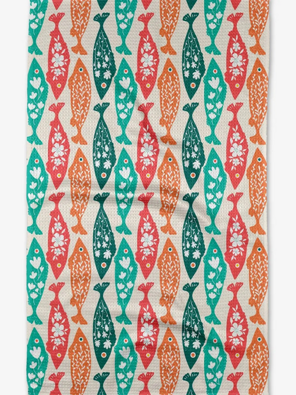 Swedish fish tea towel
