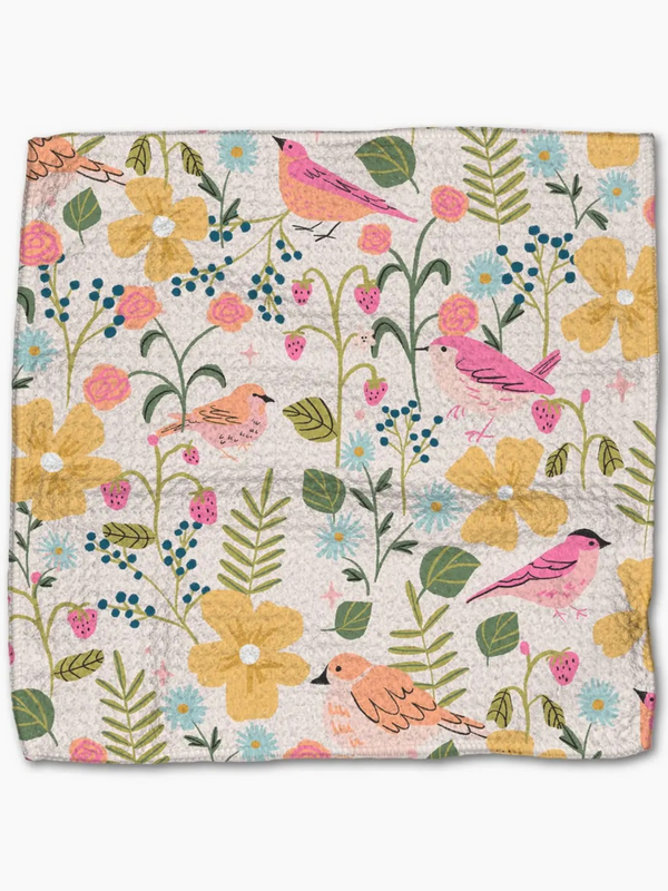 summer songbirds dishcloth set