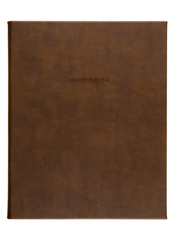 brown desk journal