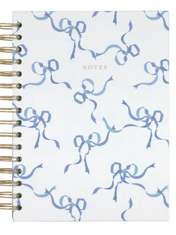 blue bows heirloom cottage spiral journal