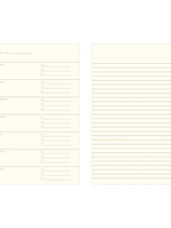Grid Undated Weekly Planner Journal