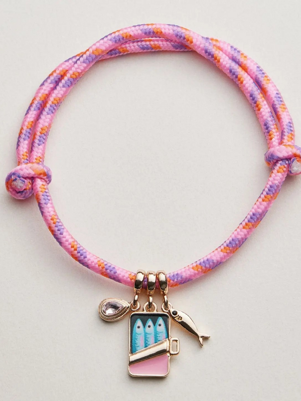 woven sardine charm bracelet