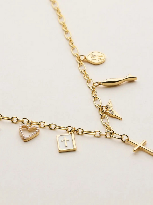 faith and love charm necklace