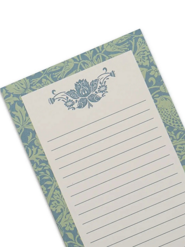 sage strawberry thief magnetic memo pad